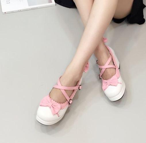 Lolita Bow Knot High-Heel Shoes SD00247 - SYNDROME - Cute Kawaii Harajuku Street Fashion Store