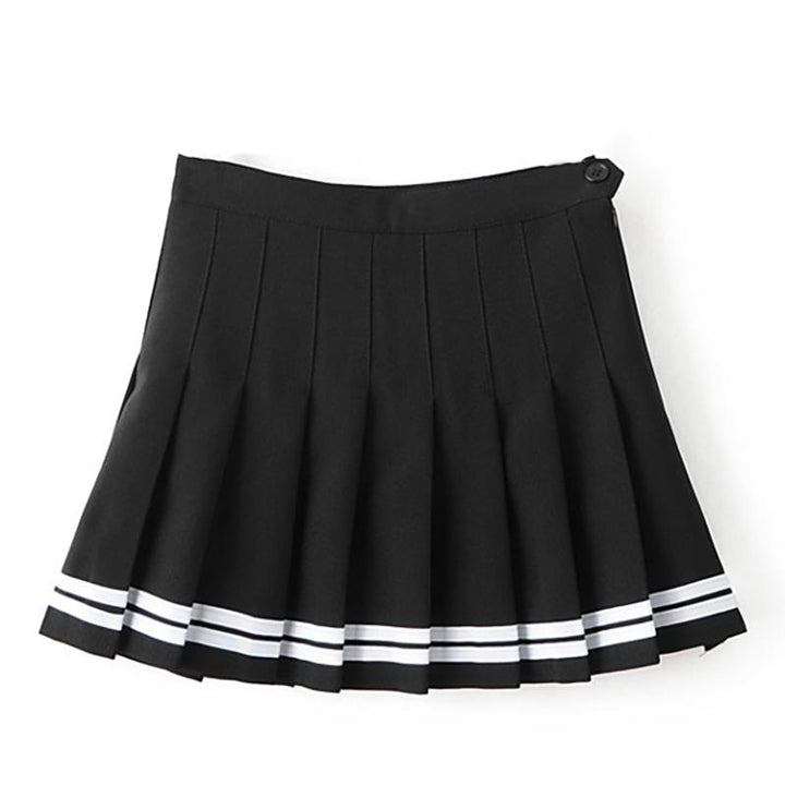 Summer Double Striped Pleated Skirt SD01971 - SYNDROME - Cute Kawaii Harajuku Street Fashion Store