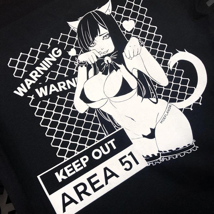 SALE Area 51 Cat Girl Unisex T-shirt MF00972 - SYNDROME - Cute Kawaii Harajuku Street Fashion Store