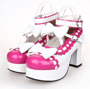 Dolly Lolita Bow Lace High-Heeled Shoes SD00103 - SYNDROME - Cute Kawaii Harajuku Street Fashion Store