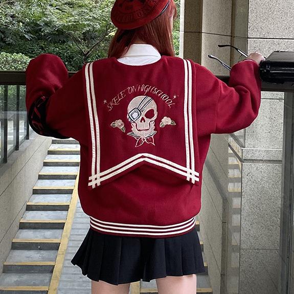 Skeleton Sailor School Sweater SD00291 - SYNDROME - Cute Kawaii Harajuku Street Fashion Store